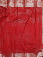 Elegant Maroon Kanjeevaram Silk Checks Design Saree - Luxurion World
