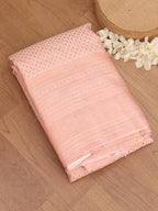 Exquisite Pink Handloom Kanjeevaram Pure Silk Saree: Timeless Elegance - Luxurion World