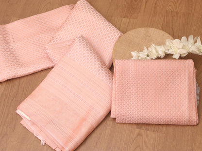 Exquisite Pink Handloom Kanjeevaram Pure Silk Saree: Timeless Elegance - Luxurion World