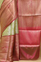 1 Min Ready To Wear - Green Kanjeevaram Silk Saree - Luxurion World