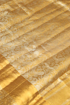 Luxurious Golden Pure Tissue Silk With Real Gold Zari Handloom Kanjeevaram Saree - Luxurion World