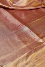 Pink Kanjeevaram Handloom Pure Tissue Silk Saree - Luxurion World