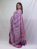 Exquisite Purple Kantha Silk Saree with Hand Embroidery - Luxurion World