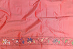 Pretty in Pink: Hand Embroidered Kantha Silk Saree - Luxurion World