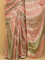 Multicolor Leheriya Tabby Silk Saree - Luxurion World