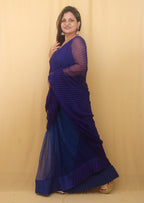 Blue Leheriya Chiffon Georgette Saree - Luxurion World