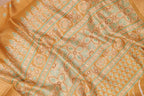 Yellow Leheriya Print Tussar Cotton Silk Saree - Luxurion World