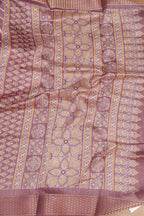 Purple Leheriya Print Tussar Cotton Silk Saree - Luxurion World