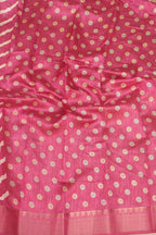 Pink Leheriya Print Tussar Cotton Silk Saree - Luxurion World