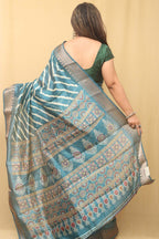Blue Leheriya Tussar Silk Saree: Elegant and Timeless - Luxurion World