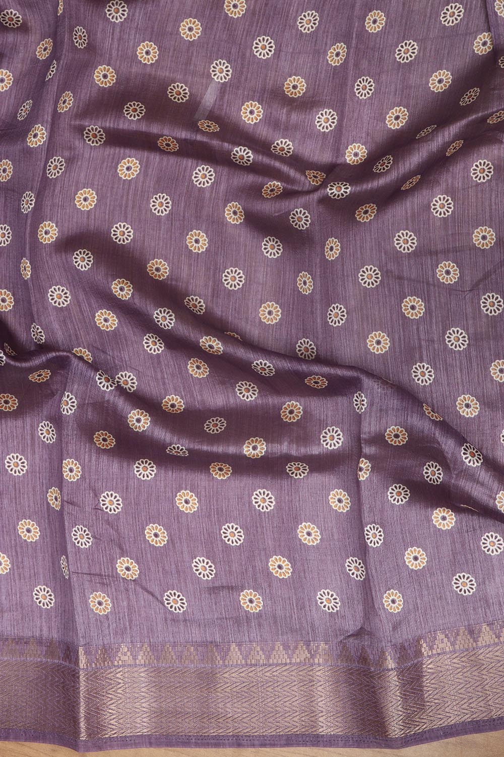 Elegant Purple Leheriya Print Tussar Silk Saree - Luxurion World