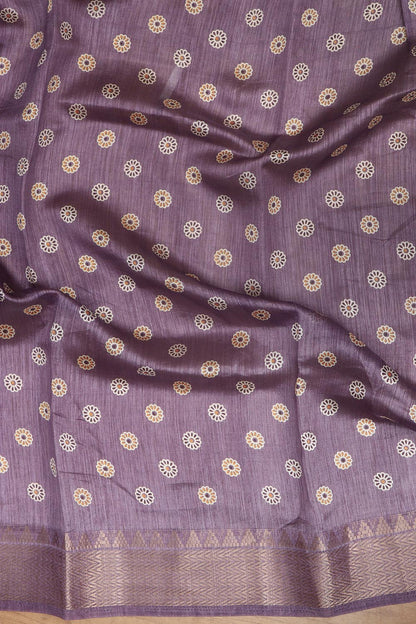 Elegant Purple Leheriya Print Tussar Silk Saree - Luxurion World