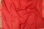 Vibrant Red Madhubani Cotton Silk Saree with Digital Print - Luxurion World