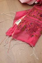 1 Min Ready To Wear - Off White Madhubani Digital Printed Saree - Luxurion World