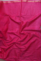 Vibrant Pink Madhubani Cotton Silk Saree - Luxurion World