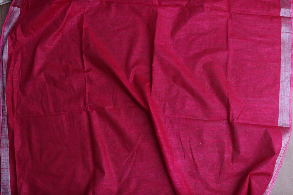 Stunning Pink Madhubani Digital Printed Cotton Silk Saree - Luxurion World