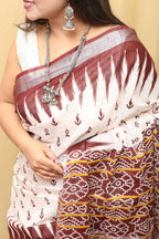Pastel Madhubani Cotton Silk Saree: Digital Printed Elegance - Luxurion World