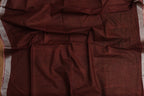 Brown Madhubani Digital Printed Cotton Silk Saree - Luxurion World