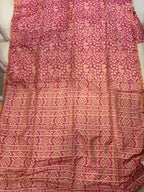 Pink Kalamkari Design Bhagalpur Silk Saree