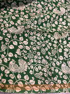 Green Kalamkari Design Bhagalpur Silk Saree