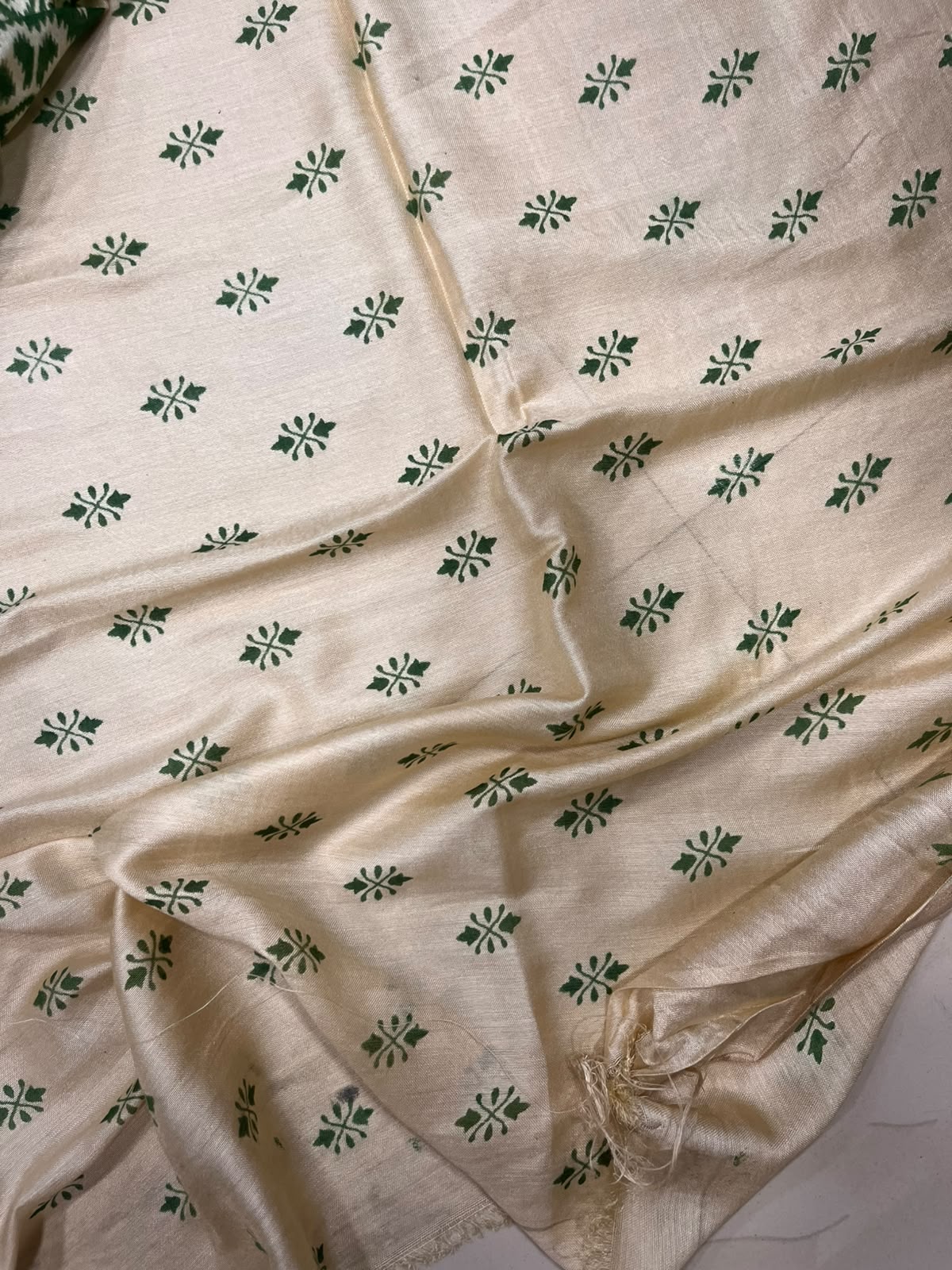 Green Kalamkari Design Bhagalpur Silk Saree