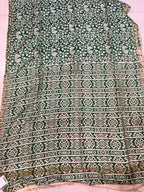 Green Kalamkari Design Bhagalpur Silk Saree