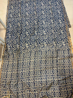 Blue Kalamkari Design Bhagalpur Silk Saree