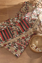 Multicolor Hand Painted Madhubani Tussar Ghicha Silk Saree - Luxurion World