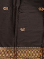 Golden And Black Paithani Cotton Silk Saree - Luxurion World