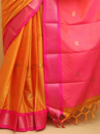 Orange And Pink Paithani Cotton Silk Saree - Luxurion World