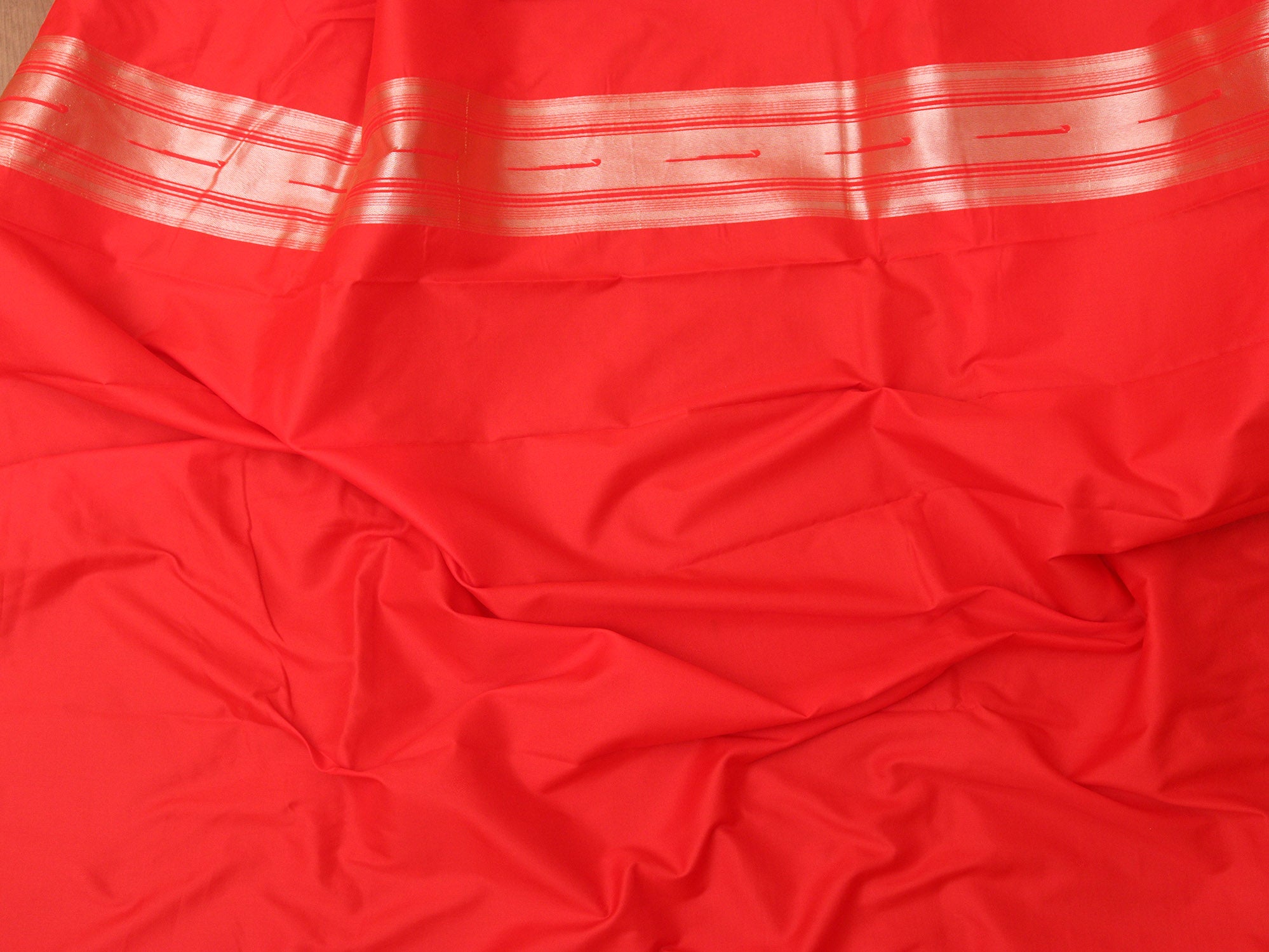 Red Paithani Silk Bird And Flower Design Saree - Luxurion World