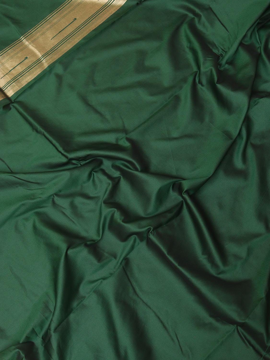 Green Paithani Silk Bird And Flower Design Saree - Luxurion World