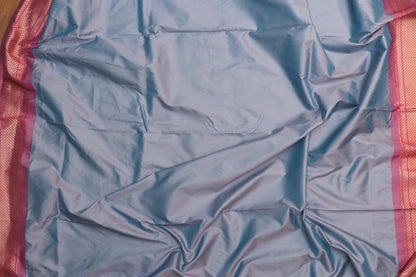 Elegant Blue Paithani Silk Peacock Design Saree - Luxurion World