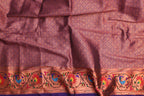 Exquisite Blue Paithani Silk Peacock And Flower Design Saree - Luxurion World