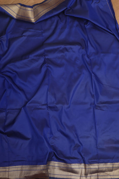 Elegant Blue Paithani Silk Peacock Design Saree - Luxurion World