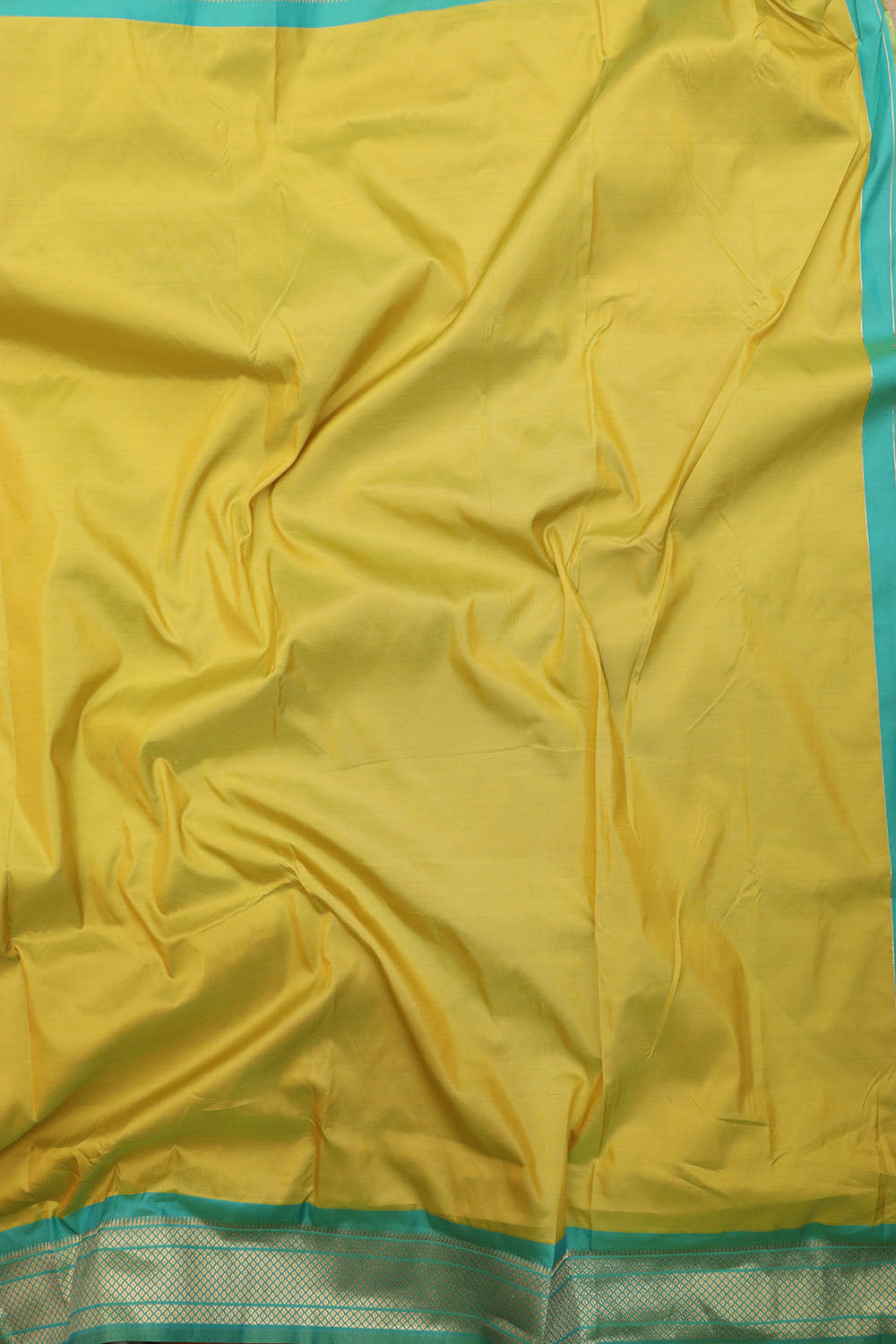 Elegant Green Paithani Silk Peacock Design Saree - Luxurion World