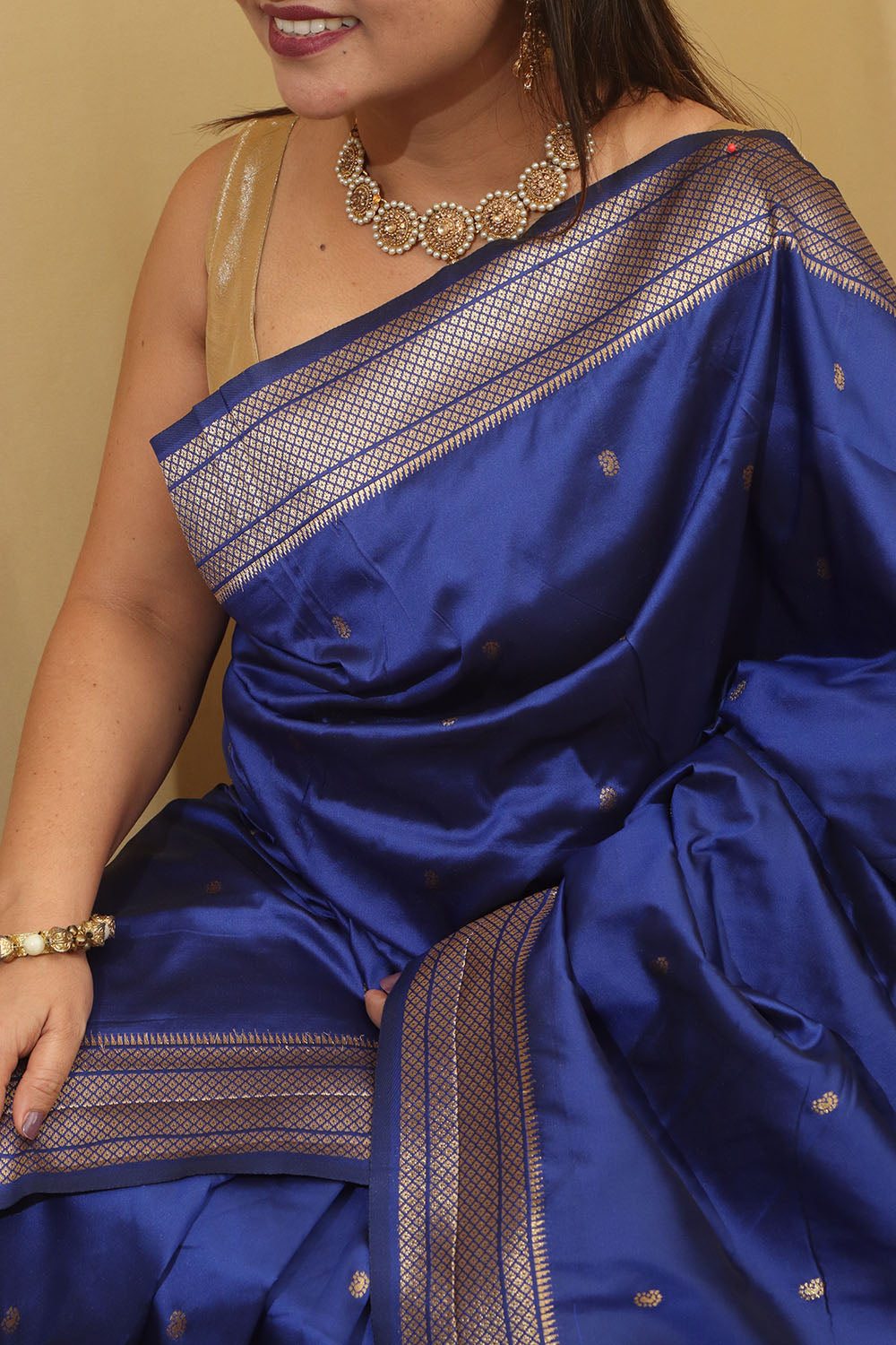 Exquisite Blue Paithani Silk Peacock Design Saree - Luxurion World