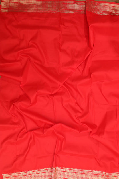 Exquisite Red Paithani Silk Peacock Design Saree - Luxurion World