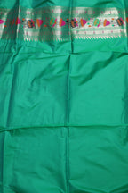 Green Silk Paithani Flower Design Saree - Luxurion World