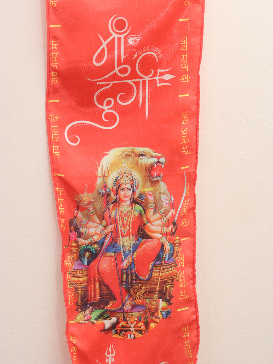 LUXURION WORLD Divine Stole/ Patka/ Khesh/ Shawl/ Dupatta â€“ Divine Maa Durga Stoles: Shop Shakti Blessings Patka & Silk Cloth Print Dupatta Unisex God Printed Scarf for Spiritual Wear - Luxurion World