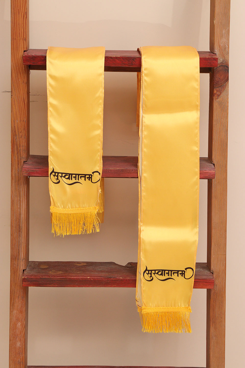 LUXURION WORLD Welcome "Suswagatam" Stole – Patka - Silk Cloth Printed Dupatta | Unisex Printed Scarf for Welcoming Guests & Traditional Wear - Luxurion World