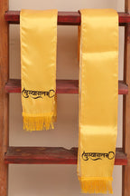 LUXURION WORLD Welcome "Suswagatam" Stole – Patka - Silk Cloth Printed Dupatta | Unisex Printed Scarf for Welcoming Guests & Traditional Wear - Luxurion World
