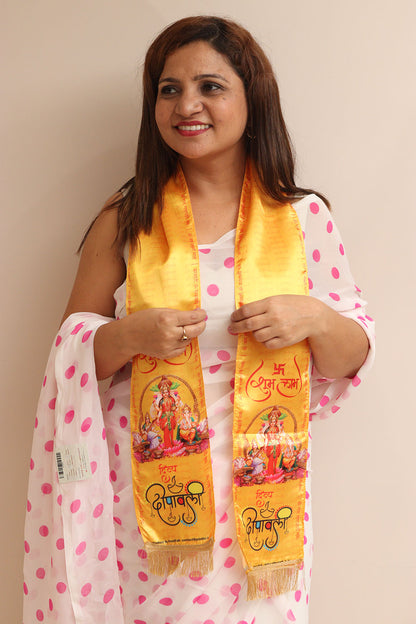 Divine Aura: Spiritual Divya Deepawali Stole - Luxurion World