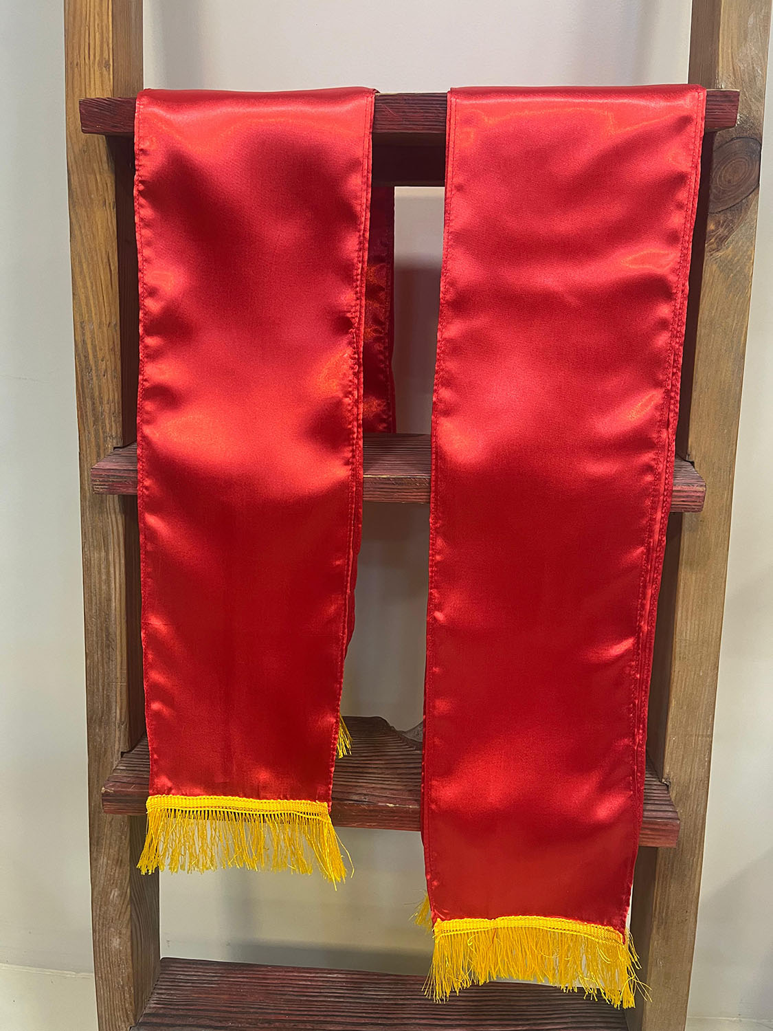 Luxurion World’s Red plain unisex silk stole bring timeless elegance, making every wedding, anniversary, birthday, or celebration special by welcoming guests with warmth and grace - Luxurion World