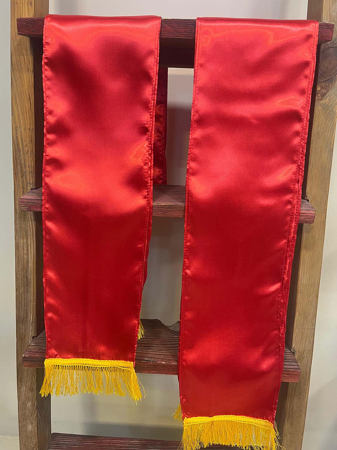 Luxurion World’s Red plain unisex silk stole bring timeless elegance, making every wedding, anniversary, birthday, or celebration special by welcoming guests with warmth and grace - Luxurion World