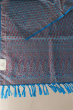 Elegant Blue Banarasi Silk Tanchui jamawar Stole - Luxurion World
