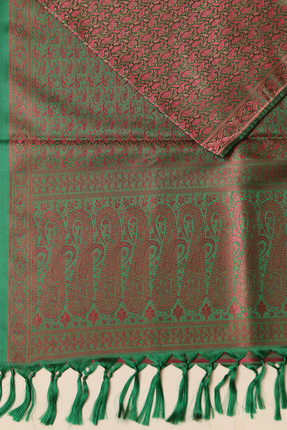 Green Banarasi Silk Tanchui jamawar Stole - Elegant and Luxurious - Luxurion World