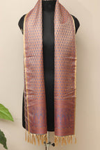 Elegant Pastel Banarasi Silk Tanchui Jamawar Stole - Luxurion World- Crafted Heirlooms