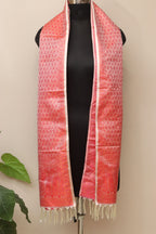 Elegant Pink Banarasi Silk Tanchui Jamawar Stole - Luxurion World- Crafted Heirlooms