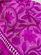 Pretty in Pink: Hand Embroidered Kantha Bangalore Silk Stole - Luxurion World- Crafted Heirlooms